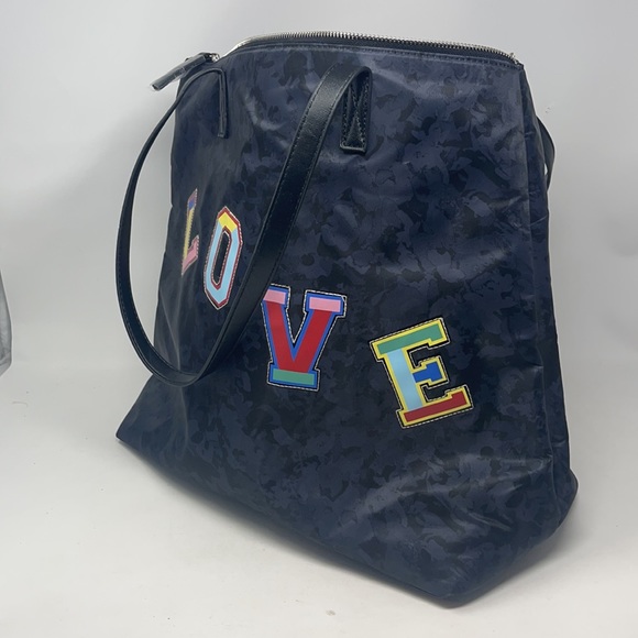 NEW Ellen Degeneres LOVE Black & Grey Nylon Tote Bag - Picture 12 of 12